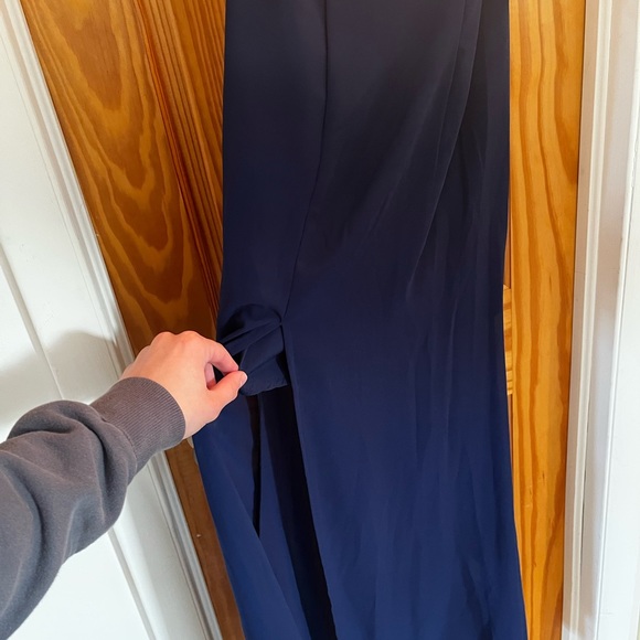 Navy strapless maxi dress. Tag says size 8, more like size 0. - Picture 5 of 5